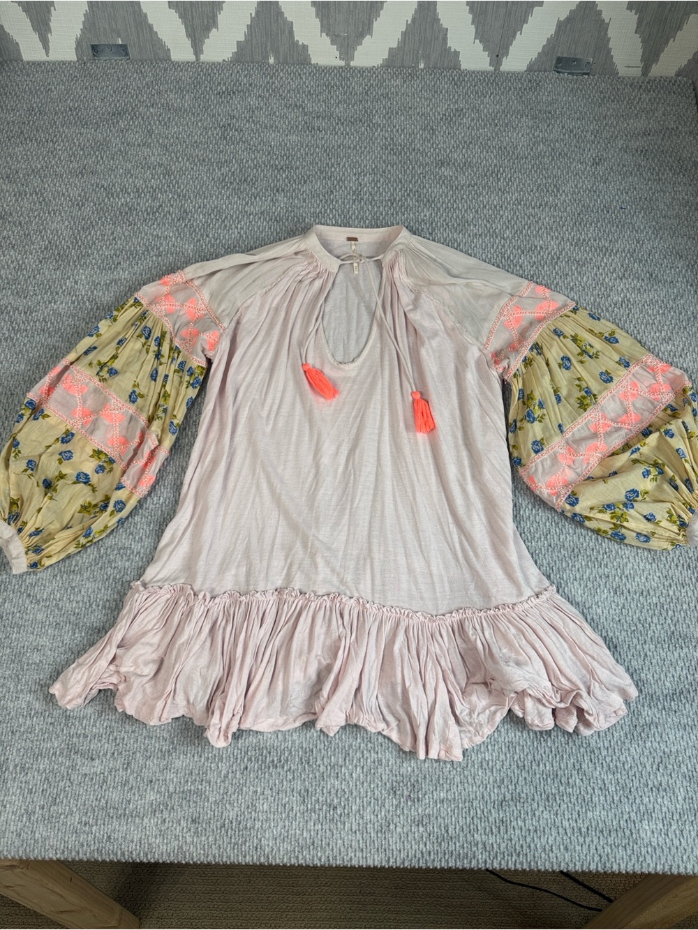 Free People Oversized Tunic Boho Top Sz XS